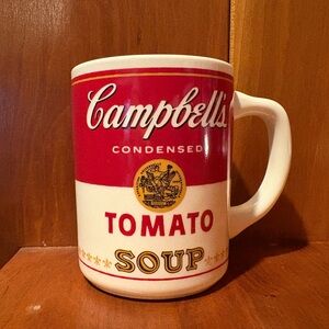 Red and White Soup Mug